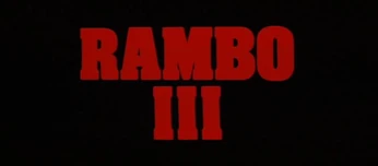 The logo for Rambo III.