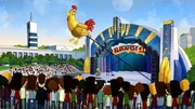 Cluck-Fest live at the amphitheater.