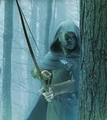 Halt pictured with his longbow