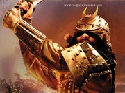 A depiction of a Senshi-warrior ready to strike