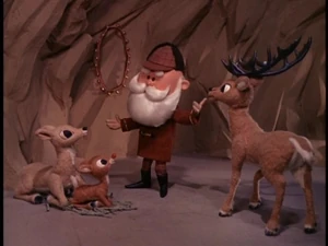 Santa with Donner's family in Rudolph the Red-Nosed Reindeer.