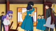 Akane hugs Ranma