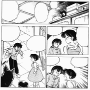 Ranma and Akane argue while watched