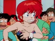 Ranma surrounded by perverts