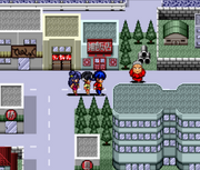 Shampoo with Ranma and Akane outside the Cat Café.