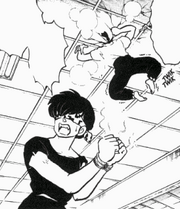 Ranma hits ceiling - Face Off!