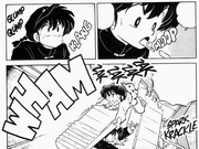 Akane hits Ranma - Ate the Whole Thing