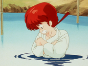 Ranma emerges - Here's Ranma