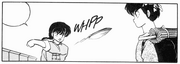 Ranma throws some bread