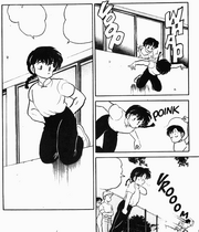 Akane hits Ranma - Looking for Weak Spot