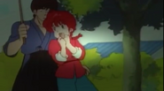 Ranma persuading Kuno