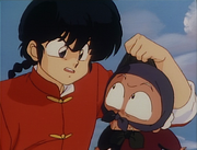 Ranma confronts Happosai - Movie 1