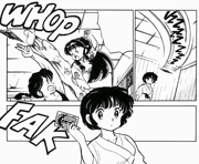 Akane grabs Nannīchuan packet