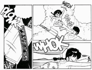 Ranma gets Negative - Out to the Bathtub