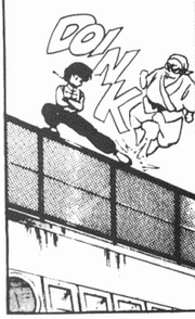 Ranma tripping Genma