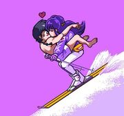Shampoo steals Ranma away from Akane.