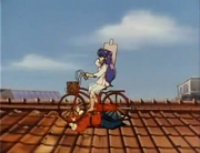 Shampoo runs over Ranma - Movie 1