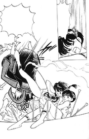 Ranma protects cheerleader akane