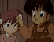 Yasukichi and Kasumi as children