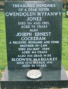 Gwendolyn Myfanwy Jones, Joseph Ernest Cockeram, and Blodwin Margaret Jones