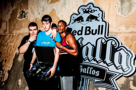 Chuty, junto a Eude y Babi, en 2013.