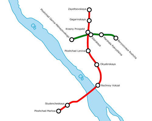 Novosibirsk Metro Map