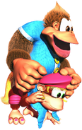 Kiddy on Dixie Artwork - Donkey Kong Country 3