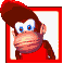 Diddy's mugshot sprite in the 2003 build of Diddy Kong Pilot.