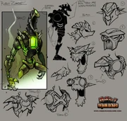 Concept art of the robot zombie.