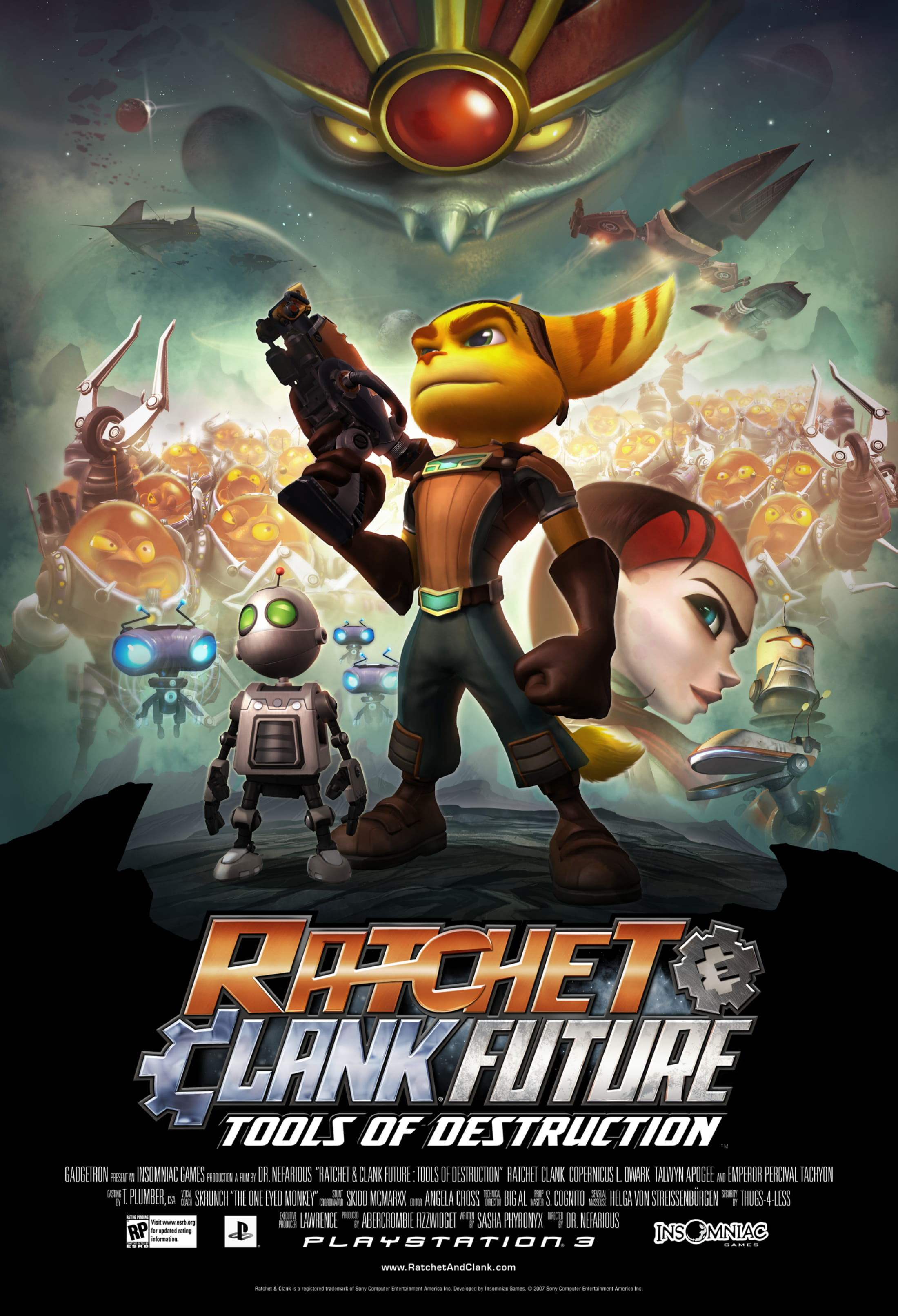 Ratchet Clank Playstation 2 Game With Poster