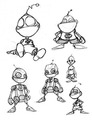 Clank from R&C (2002) concept art 2