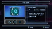 The Agency Vendor menu.