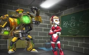 Gears and Reactor at the school when they first met.
