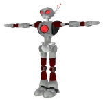 A robot NPC cut from the original Ratchet & Clank.