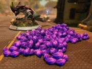 Trudi's stockpile of zurpstones after Rivet has collected all sixty.