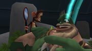 Play the Qwark vid-comic cutscene