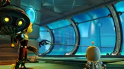Ratchet and Clank taking the Dimensionator from the museum.