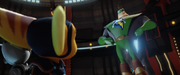 Qwark and Ratchet confrontation