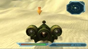 Ratchet using the mining vehicle to harvest Raritanium.