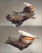 Pirate barge concept art.