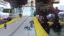 Win the hoverboard race Kalebo III from R&C (2016) gameplay