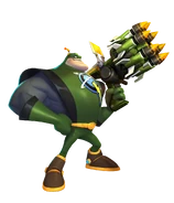 Sodanjulistin Kapteeni Qwarkin kädessä