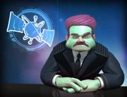 Stone Stonefield giving a Polaris News report.