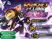 Ratchet & Clank Before the Nexus main menu