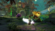 Ratchet using the Hoverboots in Full Frontal Assault.