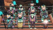 Fongoids in an audience stand.