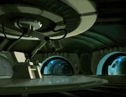 Concept art for Medical Outpost Omega.