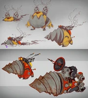 Concept art of the Drillhound.