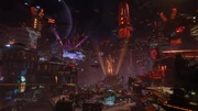 Nefarious City, the new capital of the Nefarious Empire.