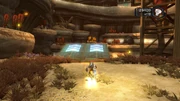 Ratchet utilizing the Hoverboots for enhanced traversal.